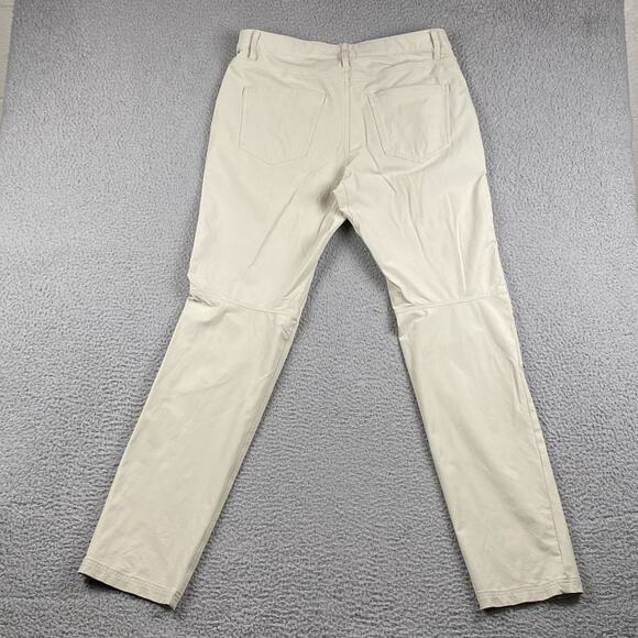 01. Algo Performance Pants Men's 32x34 Cream Beige Chino Performance Causal - Picture 12 of 13